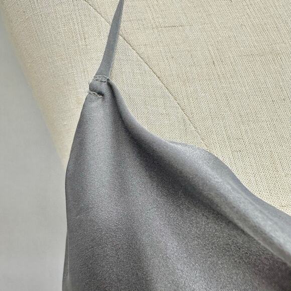 Intermix Fayette Cowl Neck Silk Camisole in Gray Size Large - Picture 5 of 15